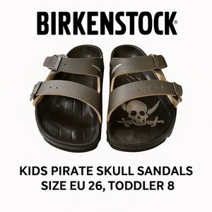 Birki’s by Birkenstock Kids Pirate Skull Sandals – EU 26 / US Toddler 8